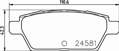 HELLA 8DB 355 023-971 - Тормозные колодки, дисковые, комплект unicars.by