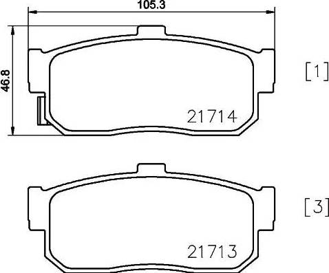 HELLA 8DB 355 023-181 - Тормозные колодки, дисковые, комплект unicars.by