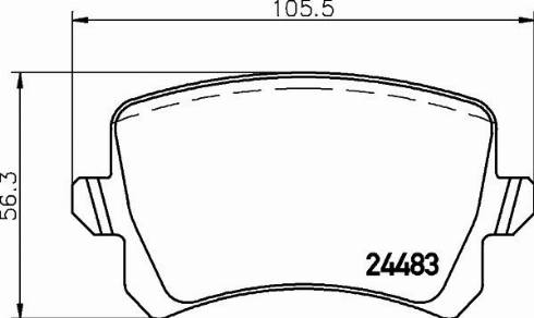 HELLA 8DB 355 026-191 - Тормозные колодки, дисковые, комплект unicars.by