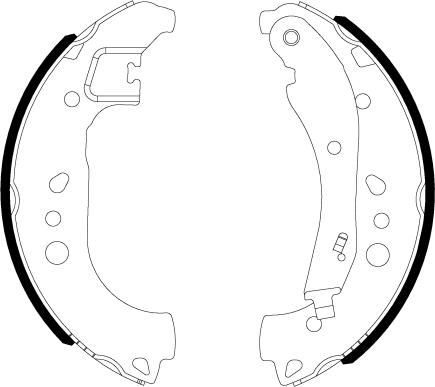 HELLA 8DB 355 022-911 - Комплект тормозных колодок, барабанные unicars.by