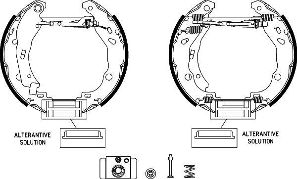 HELLA 8DB 355 022-511 - Комплект тормозных колодок, барабанные unicars.by