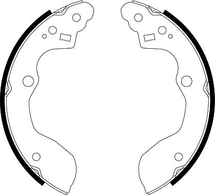 HELLA 8DB 355 022-581 - Комплект тормозных колодок, барабанные unicars.by