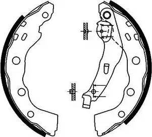 HELLA 8DB 355 022-641 - Комплект тормозных колодок, барабанные unicars.by