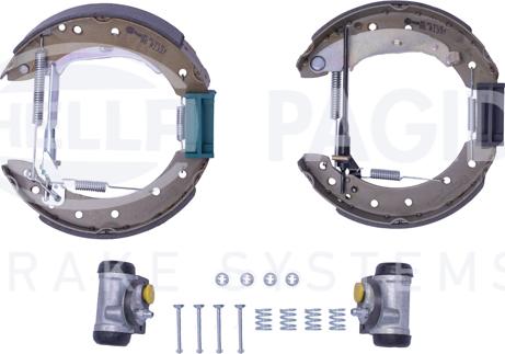 HELLA 8DB 355 022-681 - Комплект тормозных колодок, барабанные unicars.by