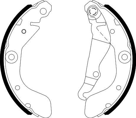 HELLA 8DB 355 022-141 - Комплект тормозных колодок, барабанные unicars.by