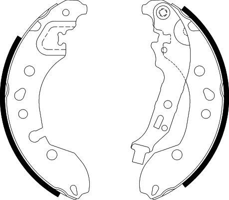 HELLA 8DB 355 022-181 - Комплект тормозных колодок, барабанные unicars.by