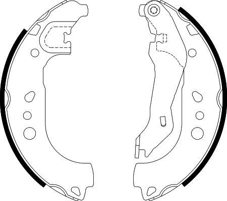 HELLA 8DB 355 022-131 - Комплект тормозных колодок, барабанные unicars.by