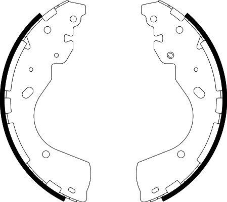 HELLA 8DB 355 022-241 - Комплект тормозных колодок, барабанные unicars.by