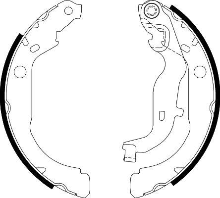 HELLA 8DB 355 022-261 - Комплект тормозных колодок, барабанные unicars.by