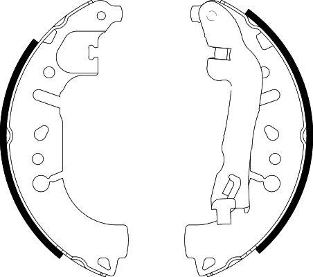 HELLA 8DB 355 022-271 - Комплект тормозных колодок, барабанные unicars.by