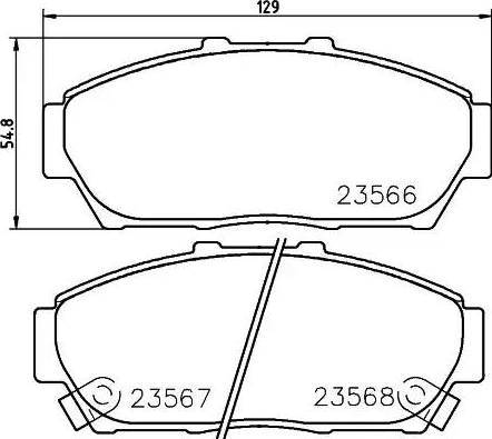 HELLA 8DB 355 009-981 - Тормозные колодки, дисковые, комплект unicars.by