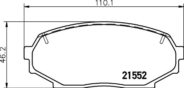 HELLA 8DB 355 027-051 - Тормозные колодки, дисковые, комплект unicars.by