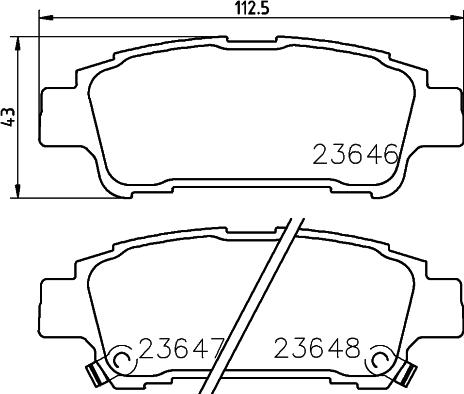 HELLA 8DB 355 027-781 - Тормозные колодки, дисковые, комплект unicars.by