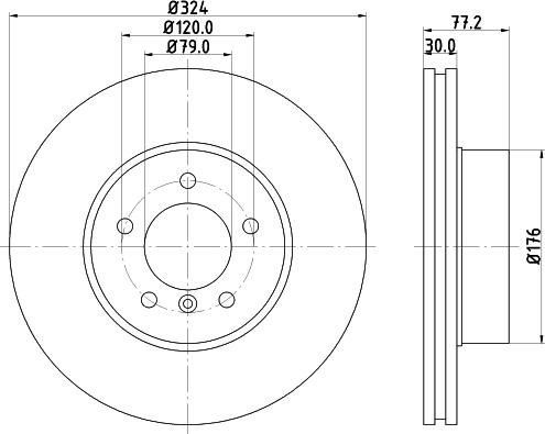 HELLA 8DD 355 109-921 - Тормозной диск unicars.by