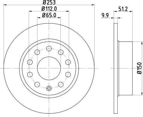 HELLA 8DD 355 109-591 - Тормозной диск unicars.by