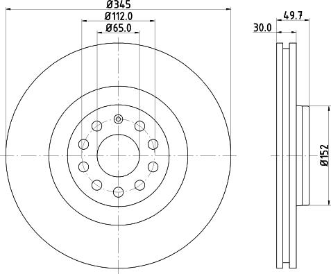 HELLA 8DD 355 109-541 - Тормозной диск unicars.by