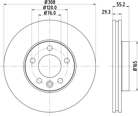 HELLA 8DD 355 109-651 - Тормозной диск unicars.by