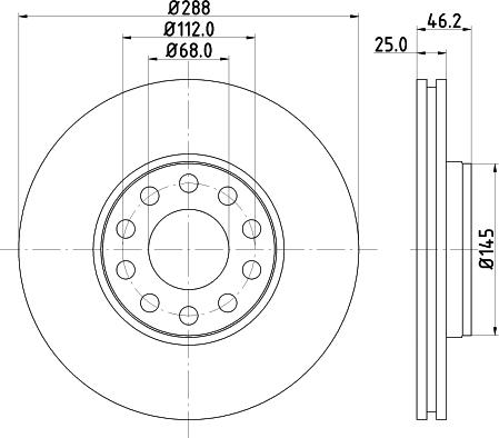 HELLA 8DD 355 109-622 - Тормозной диск unicars.by