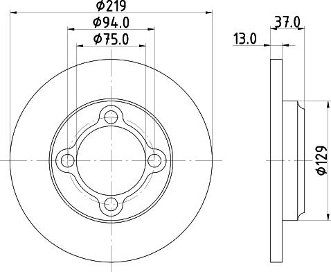 HELLA 8DD 355 109-041 - Тормозной диск unicars.by