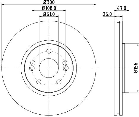 HELLA 8DD 355 109-301 - Тормозной диск unicars.by