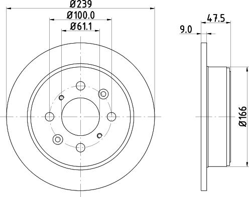 HELLA 8DD 355 104-951 - Тормозной диск unicars.by