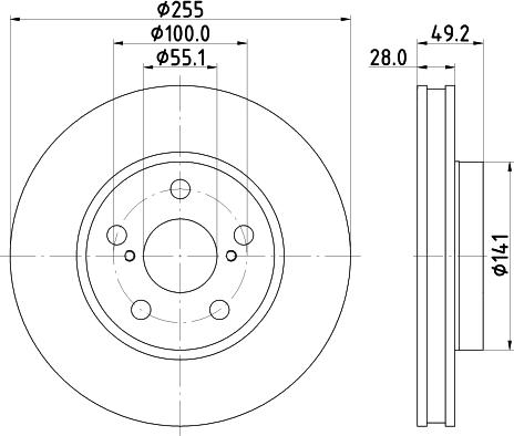 HELLA 8DD 355 104-901 - Тормозной диск unicars.by