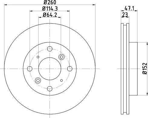 HELLA 8DD 355 104-981 - Тормозной диск unicars.by