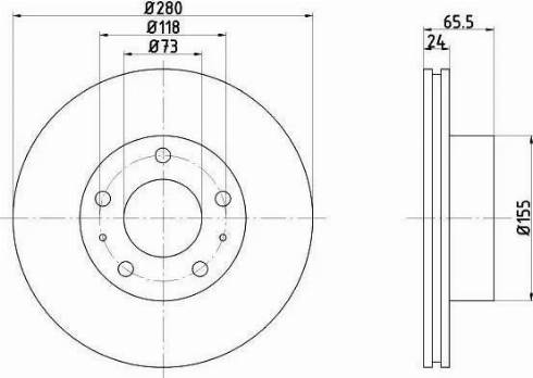 HELLA 8DD 355 104-411 - Тормозной диск unicars.by