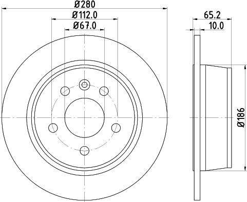 HELLA 8DD 355 104-541 - Тормозной диск unicars.by