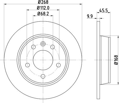 HELLA 8DD 355 104-501 - Тормозной диск unicars.by