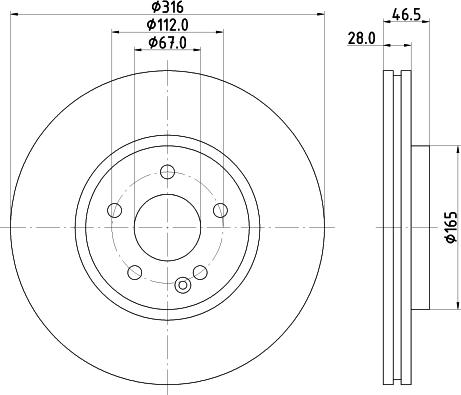 HELLA 8DD 355 104-341 - Тормозной диск unicars.by