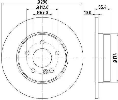 HELLA 8DD 355 121-991 - Тормозной диск unicars.by