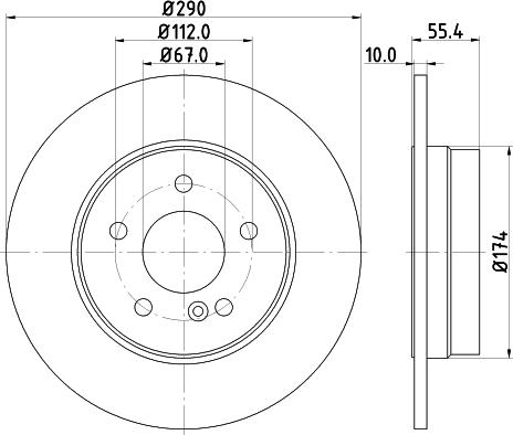 HELLA 8DD 355 124-811 - Тормозной диск unicars.by