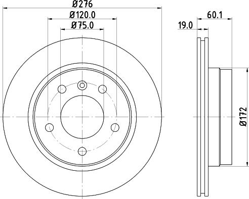 HELLA 8DD 355 123-741 - Тормозной диск unicars.by