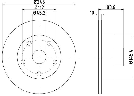 HELLA 8DD 355 104-232 - Тормозной диск unicars.by