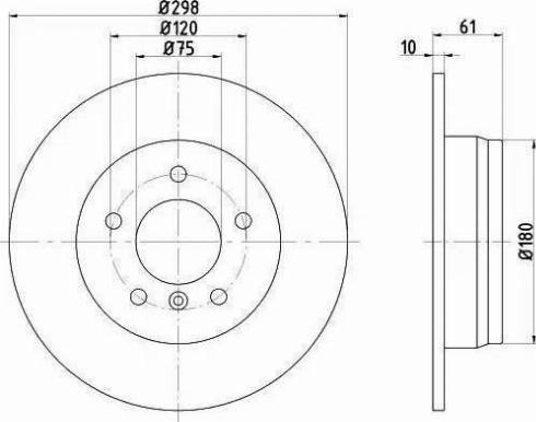 HELLA 8DD 355 104-801 - Тормозной диск unicars.by