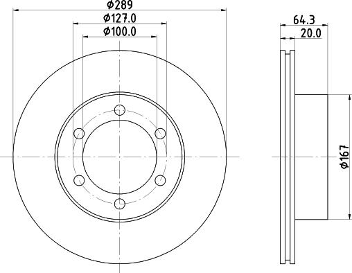 HELLA 8DD 355 104-761 - Тормозной диск unicars.by