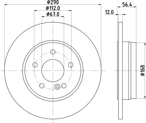 HELLA 8DD 355 124-691 - Тормозной диск unicars.by