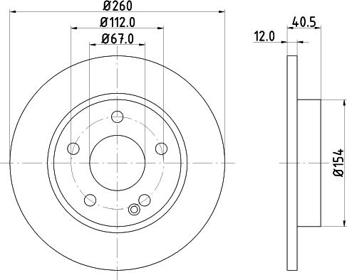 HELLA 8DD 355 105-971 - Тормозной диск unicars.by