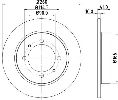 HELLA 8DD 355 124-731 - Тормозной диск unicars.by