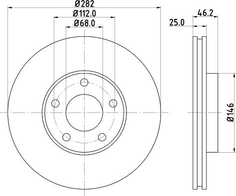 HELLA 8DD 355 105-551 - Тормозной диск unicars.by