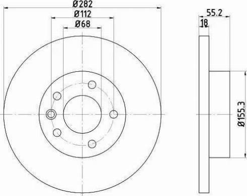 HELLA 8DD 355 105-571 - Тормозной диск unicars.by