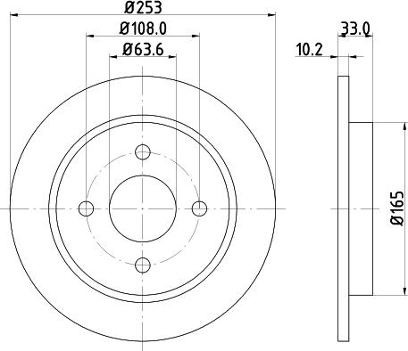 HELLA 8DD 355 105-661 - Тормозной диск unicars.by