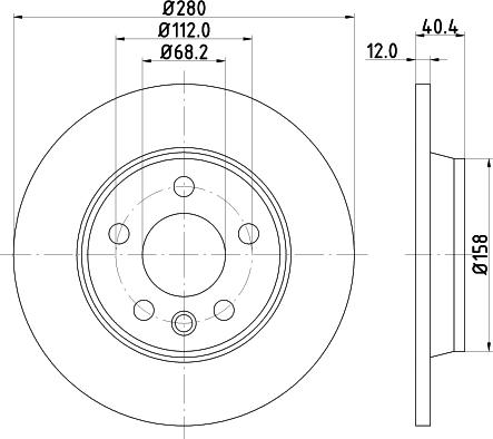 HELLA 8DD 355 105-601 - Тормозной диск unicars.by