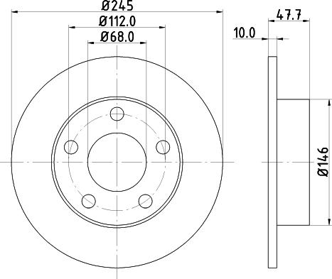 HELLA 8DD 355 105-681 - Тормозной диск unicars.by