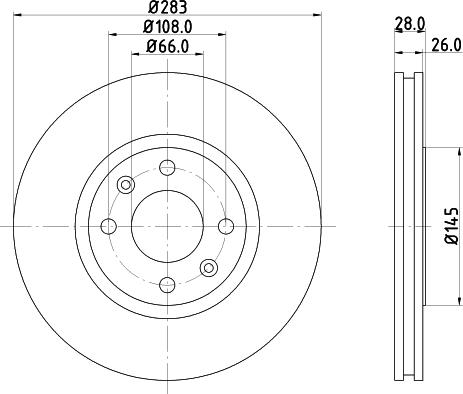 HELLA 8DD 355 105-051 - Тормозной диск unicars.by