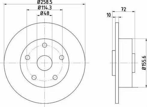 HELLA 8DD 355 105-061 - Тормозной диск unicars.by