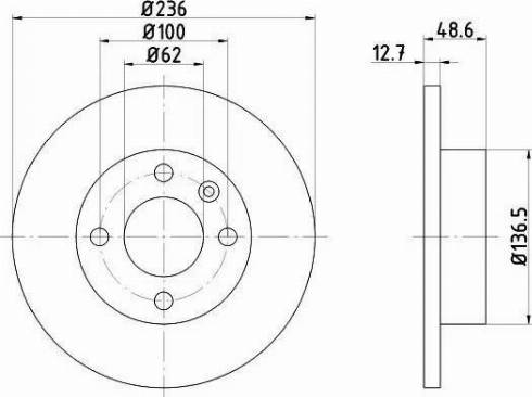 HELLA 8DD 355 105-891 - Тормозной диск unicars.by