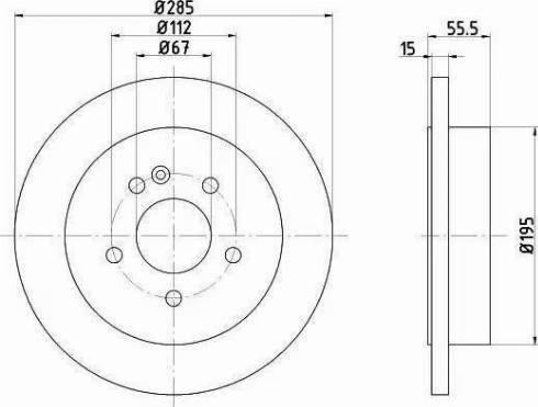 HELLA 8DD 355 122-121 - Тормозной диск unicars.by