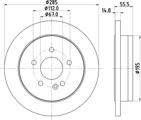 HELLA 8DD 355 105-852 - Тормозной диск unicars.by